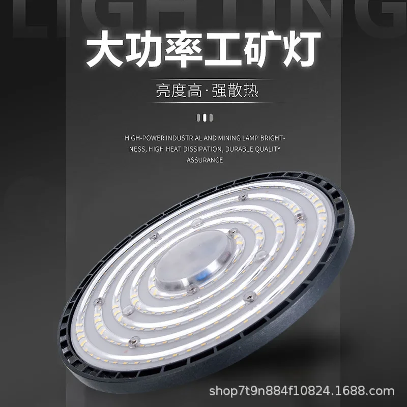 Super Brilhante UFO LED High Bay Lights, Lâmpada Impermeável, Luzes Pingente, Comercial, Industrial, Mercado, Garagem, Oficina, 200W, AC 220V