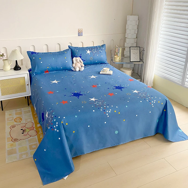 Fashion Plaid Bedsheets Full Set 100% Polyester Double Bed Set Bed Covers Anti‑Fade Duvet Cover Pillow Covers