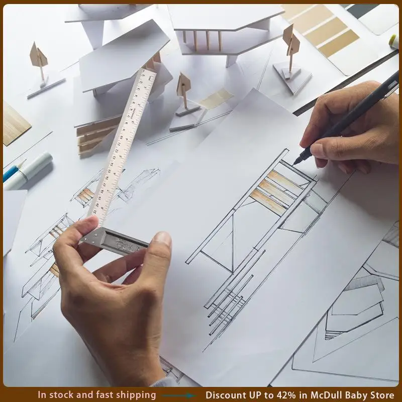 ABJA-90 Degree 25Cm Length Stainless Steel L-Square Angle Ruler