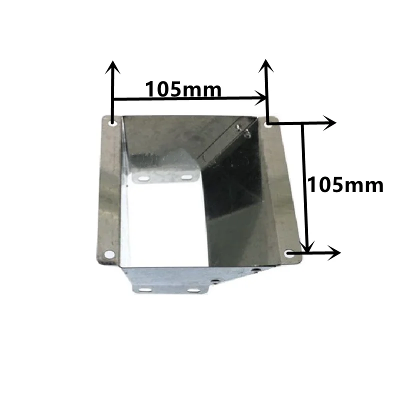 Colector de viento galvanizado de 120x120mm para equipos de microondas industriales, piezas de ventilador de refrigeración de magnetrón