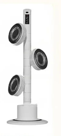 

Three head electric fan, household, remote control timing, silent 8 inch, multi head, air circulation fan