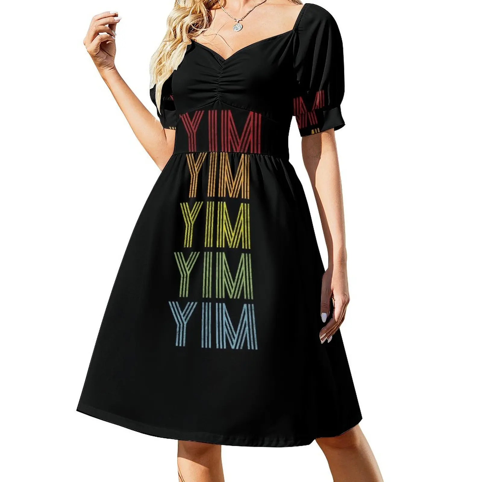 Yim Name T Shirt - Yim Vintage Retro Yim Name Gift Item Tee فستان بأكمام قصيرة ملابس الصيف للنساء فستان نسائي