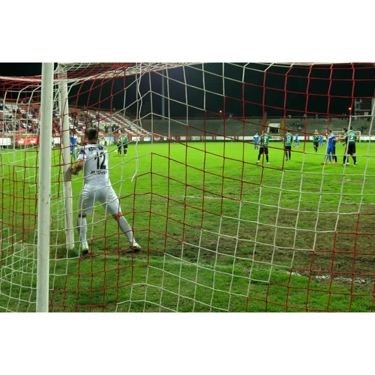 โรงเรียนโพลีเอสเตอร์ฟุตบอลสุทธิ 2.0 มม. - 6.0 มม. 12*12 ซม. Knotless ถักสุทธิฟุตบอลสุทธิราคาใหญ่