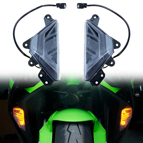 2 uds señal de giro LED delantera apta para Kawasaki Ninja ZX 6R 2025 lámpara de motocicleta luz indicadora intermitente