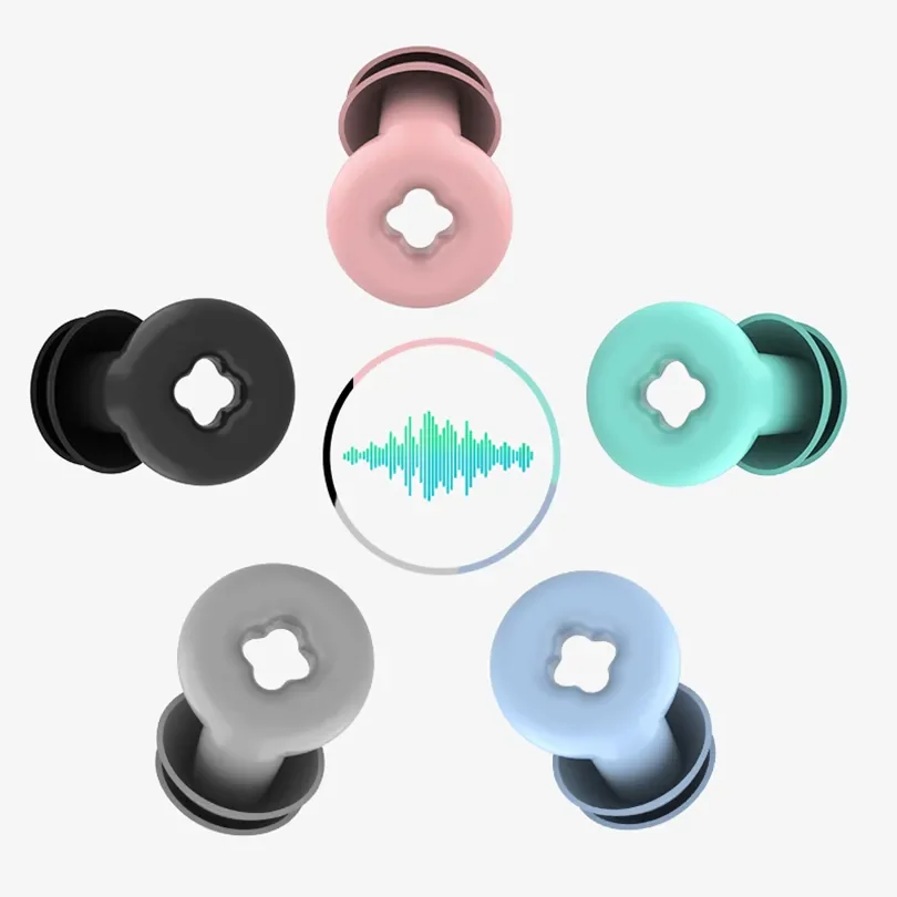 New Silicone Noise-cancelling Earplugs Riding Sports Waterproof Sleep Mute Students Comfortable Hearing Protection Earplugs