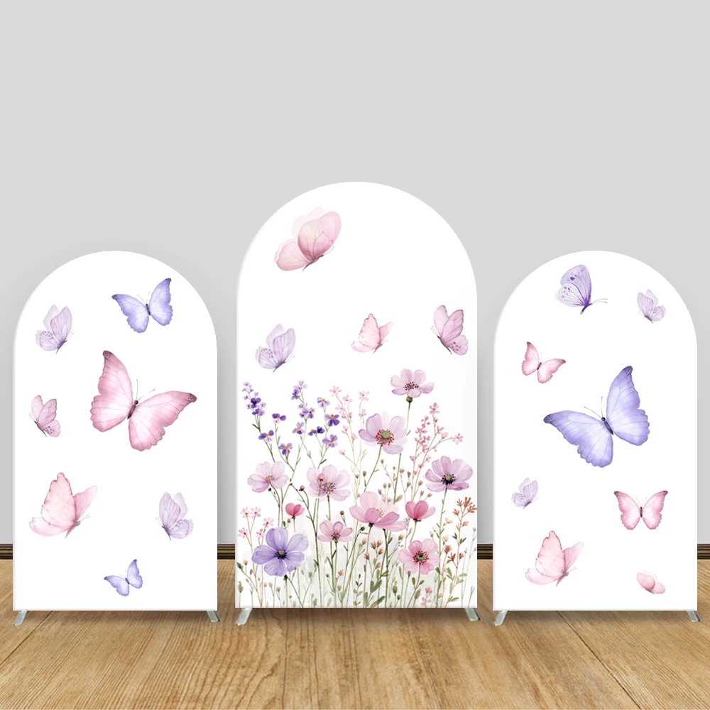 

Butterfly Arch Background Cover Bridal&Baby Shower Girl Birthday Watercolour Flower Spring Photography Backdrop Party Decoration