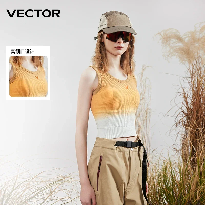VECTOR Woman Seamless Yoga Vest with Lycra Fabric for Camping and Hiking