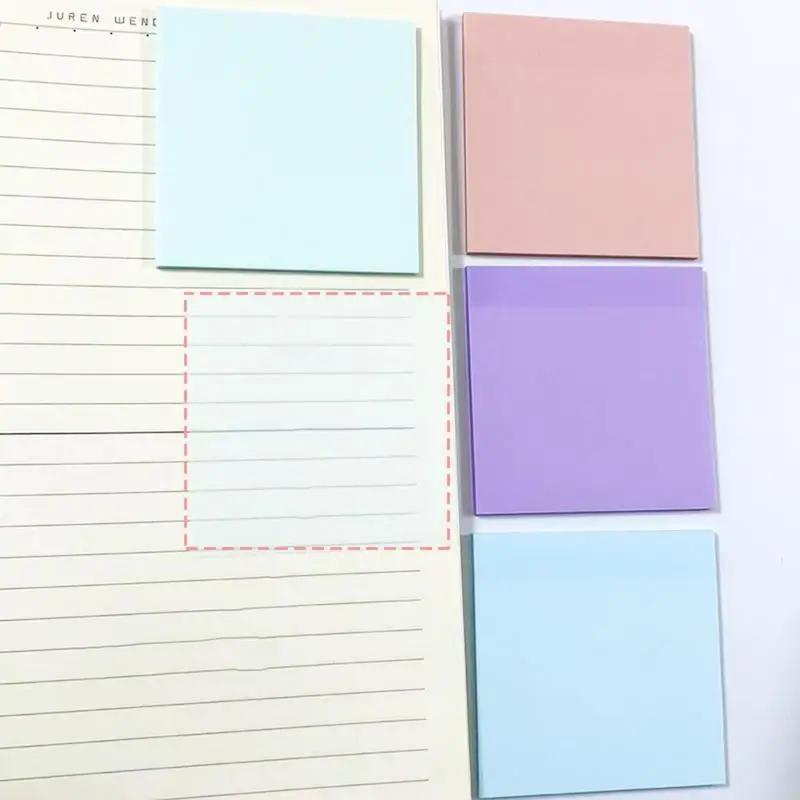 Transparent Notes Paper 400 Sheets Transparent Sticky Note Pads Reusable Translucent Memo Pad 3 X 3 Inch -50 Sheets Per Pad 6