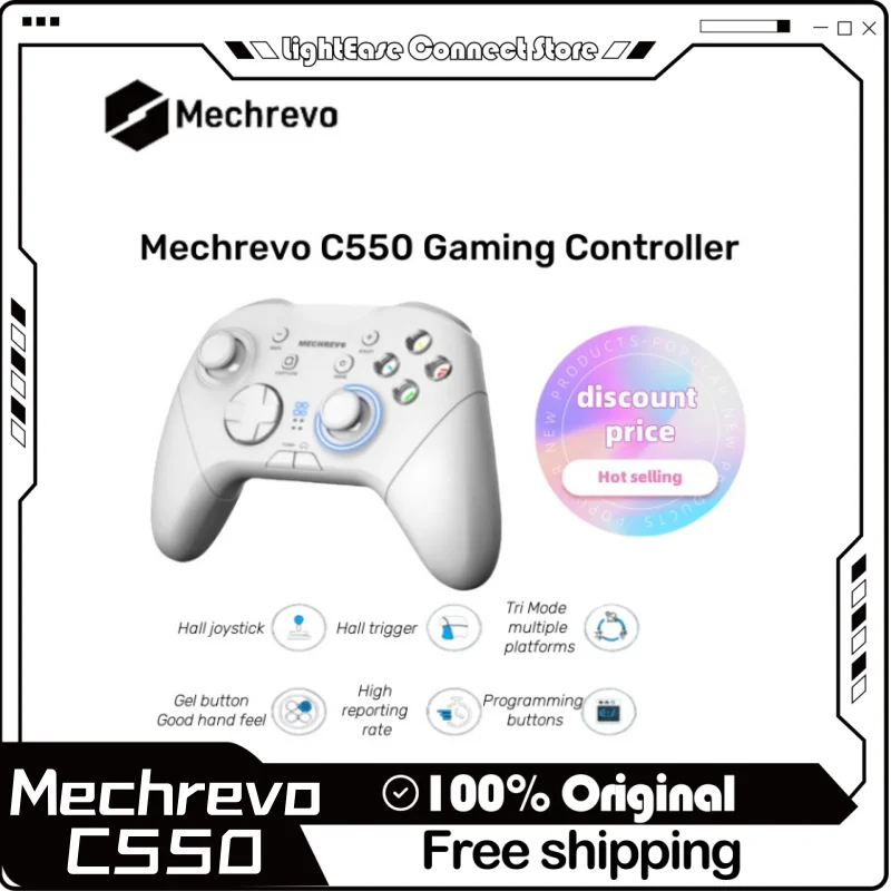 Gamepad Wireless Gaming Controller Mechrevo C550 Hall Trigger Joystick Mecha Tactile Buttons Switch PC Android IOS