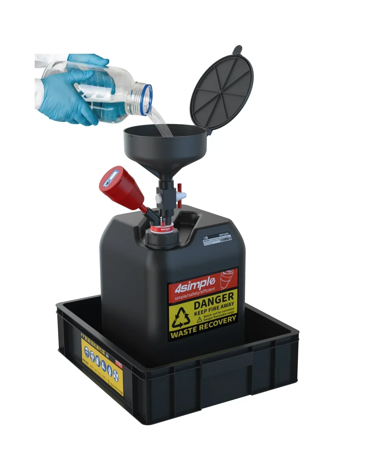 

Hot selling and durable Safe collection and recovery bucket for laboratory dumping reagent waste liquid