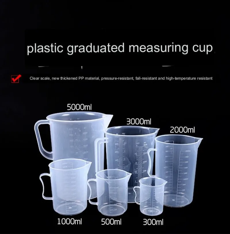 Scale beaker 50ml plastic measuring cup PP material medical laboratory beaker anti-fall and high temperature resistance