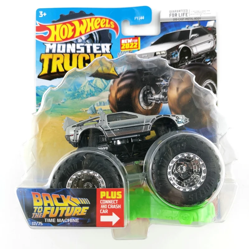 2022 Hot Wheels 1:64 MONSTER TRUCKS BACK TO THE FUTURE TIME MACHINE TIGER SHARK WREAK DRAG FYJ44 Collection diecast alloy model