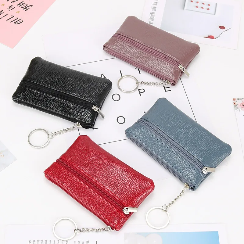 2023 New Women Leather Coin Purse Female Wallets Women Zipper Coin Purses Children Storage Pocket Bags Pouch