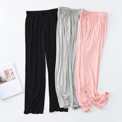 Hot Sale Multiple Colour Summer Women's Home Pants Lounge wear Homewear Pajama Pant Spring Autumn Modal Loose Pyjama Trousers
