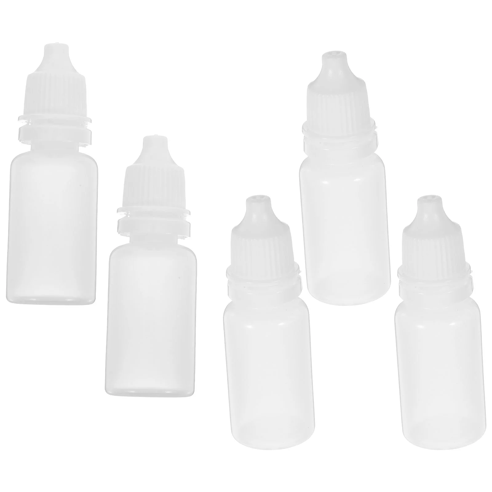 5Pcs Squeezable Dropper Bottles 10ml Empty Eye Dropper Sample Essential Oil Container Makeup Vial