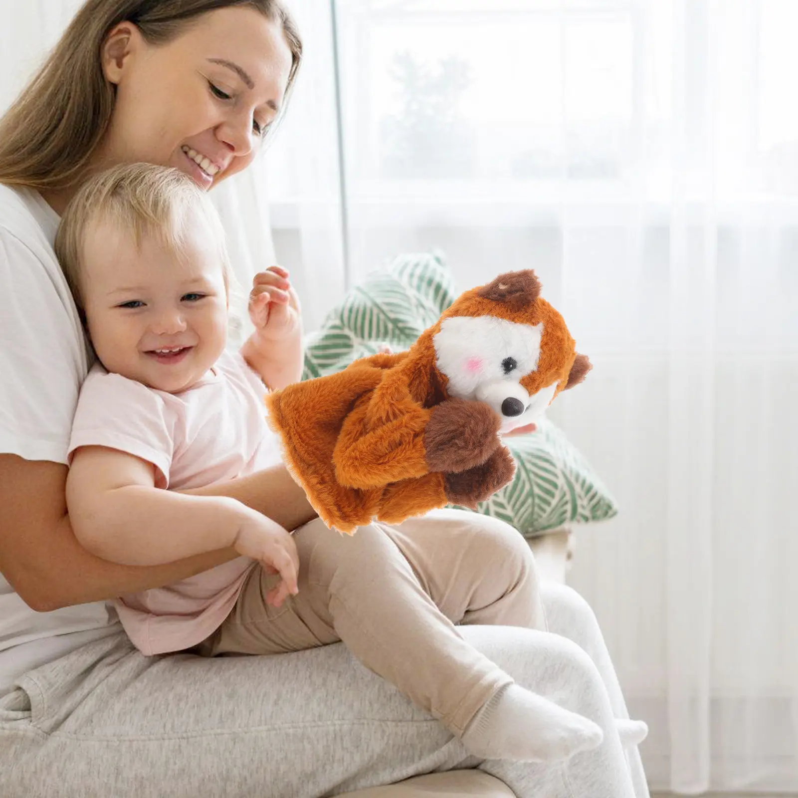 

Boxing Animal Interactive Hand Puppet Soft Stuffed Role Play Storytelling Puppet Early Learning Sound Effects Parent Child Fun
