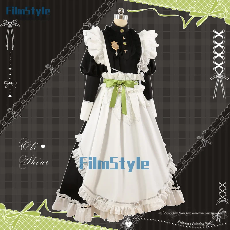 Nu: Carnival Olivine Cosplay Costume Maid Outfit Dress Uniform Halloween Carnival Party Christmas Play Role Clothes Clothing