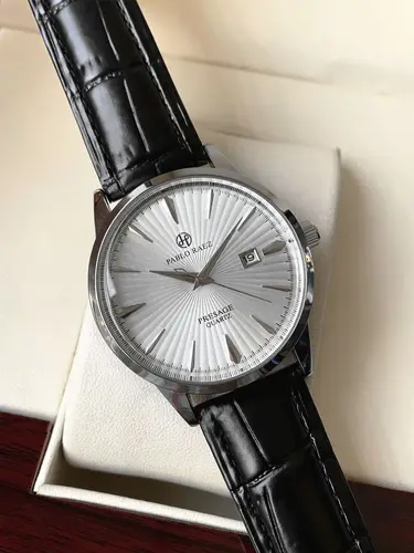 Reloj de marca superior para hombre, calendario simple de negocios resistente al agua, correa de cuero, relojes de cuarzo de moda masculina, regalo: caja, batería de repuesto