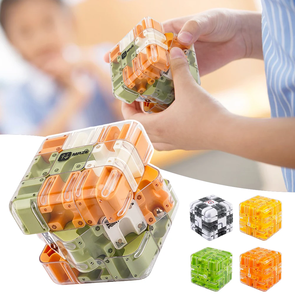 

Educational 3D Maze Cubes 3D Maze Cubes Puzzle With Rolling Ball For Kids