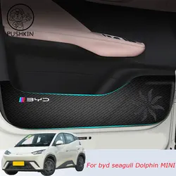 Car Door Anti-dirty Anti-kick Mat Pad Sticker Garnish Decoration Car-styling For BYD Seagull DOLPHIN MINI 2023 2024 Accessories