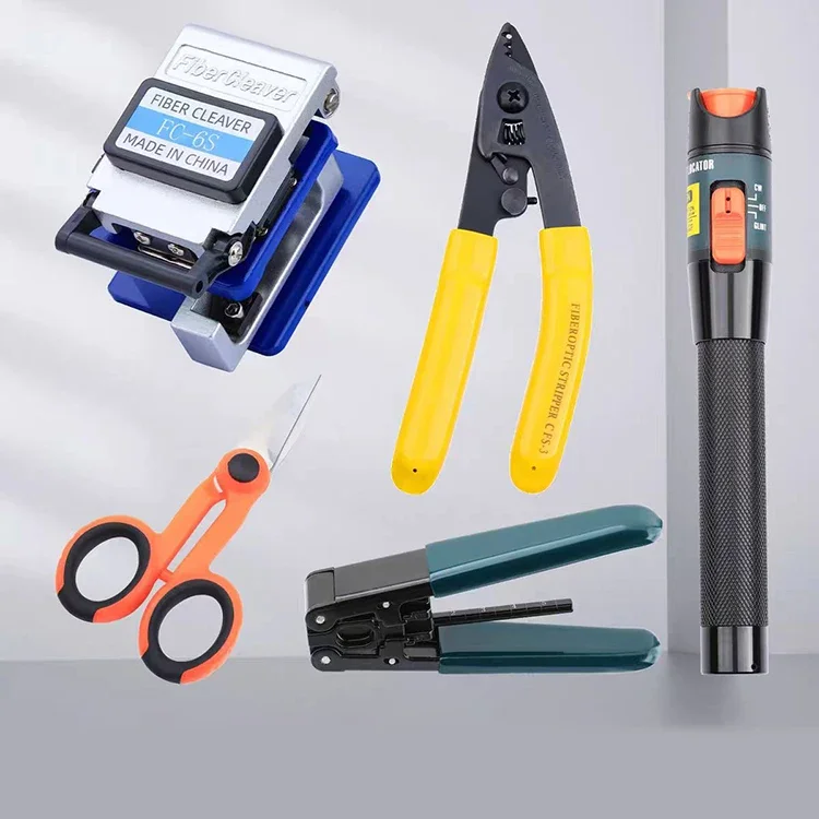

FTTH Tool Kit with VFL Optical Power Meter and FC-6S Fiber Optic Cleaver for Efficient Fiber Connections