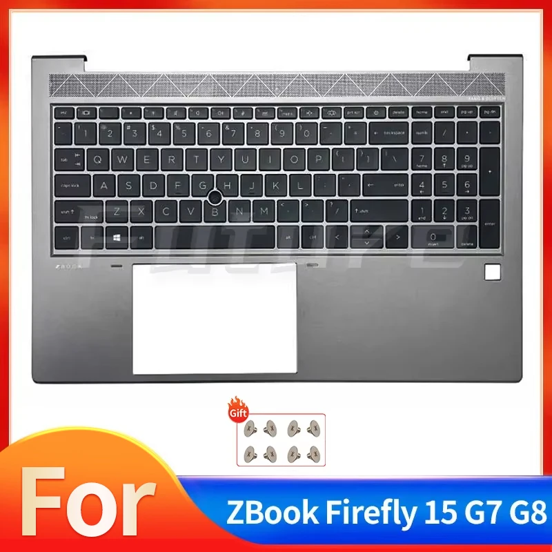

New Palmrest Case With US Backlit Backlight Keyboard C Cover For ZBook Firefly 15 G7 G8 Gray