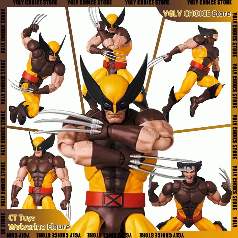 

New CT Toys Wolverine Figure Mafex 138 Brown Comic X-Men Action Figure Shf Anime Figurine Ko Model Statue Toys Christmas Gifts