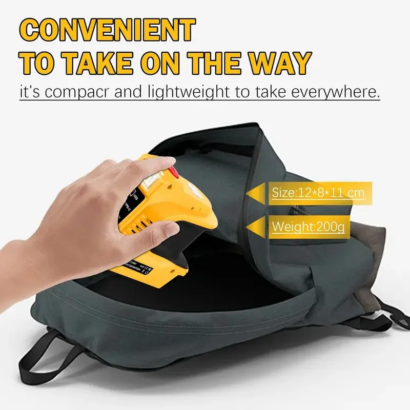 

Адаптер питания 180 Вт для Makita/Bosch/Dewalt/Milwaukee 18 В/20 В, аккумулятор постоянного тока 20 В в переменный ток 110-120 В, инвертор со светодиодной подсветкой