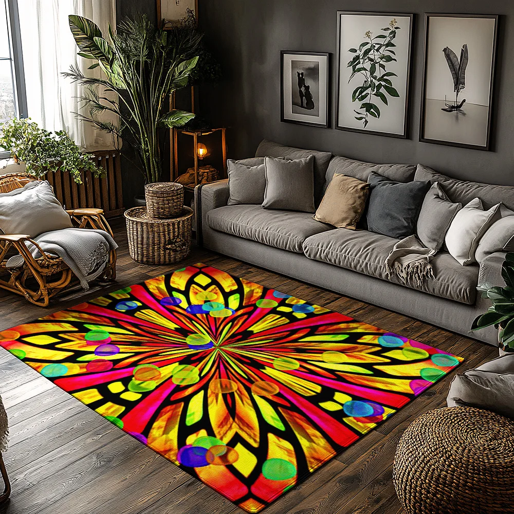 

Уникальный абстрактный ковер, современный геометрический ковер, напольный коврик для гостиной, домашний декор, нескользящий коврик, стильный ковер для прихожей, подарок