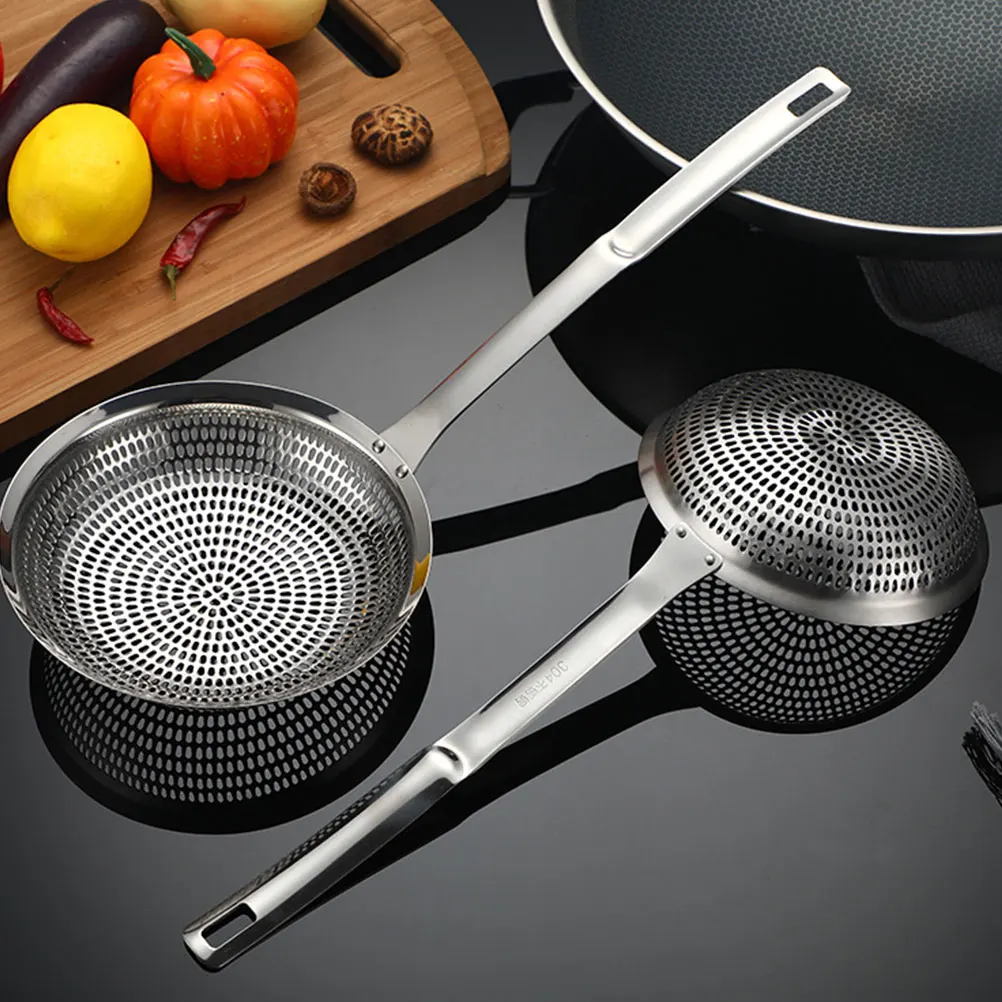 

Stainless Steel Porous 14 2cm Slotted Spoon Strainer Kitchen Tool Dumpling Noodle Scoop Metal Pasta Large Capacity