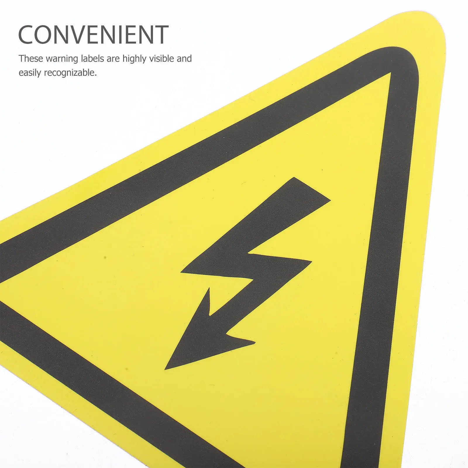 4Pcs High Voltage Warning Labels Electric Shock Hazard Triangle Signs for Electrical Equipment Industrial Safety Warning