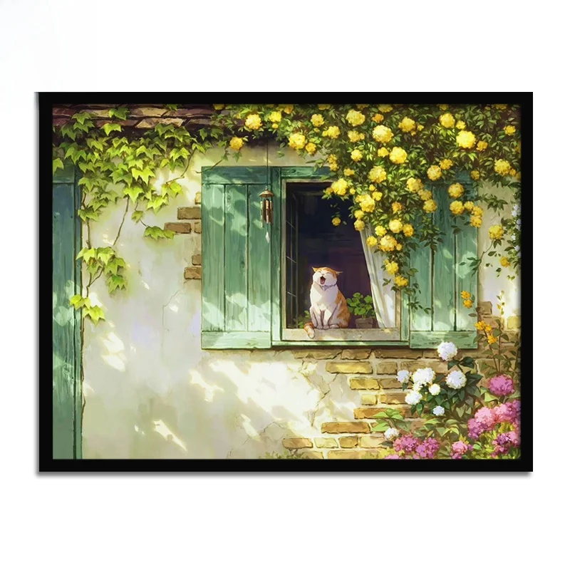 

Алмазная вышивка: Мультяшный весенний пейзаж для детской комнаты, алмазная вышивка крестом ручной работы для гостиной, новинка 2024 года