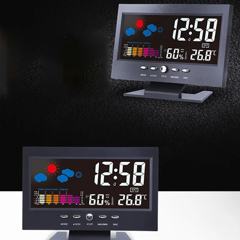 

Led Digital Large Screen Display Calendar Alarm Clock Black With Usb Cable Countdown Snooze Function World Clock
