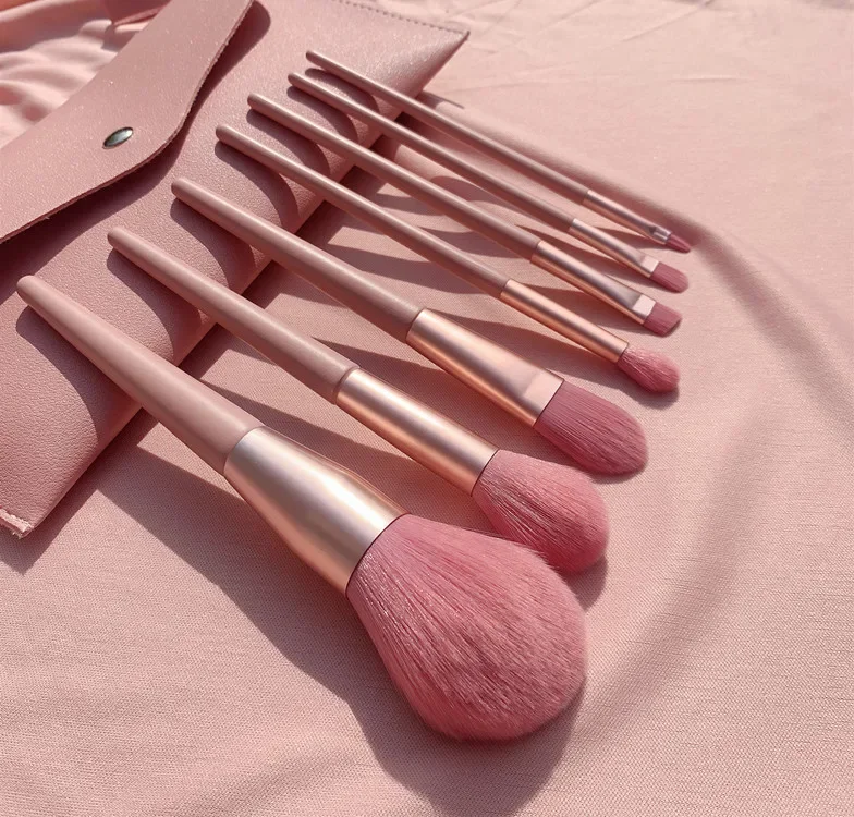 7PC Makeup Brush Nude Powder Set Soft Fluffy Makeup Brushes Set for Cosmetics Foundation Blush Powder Eyeshadow Kabuki Blending