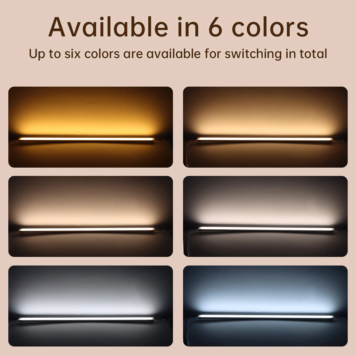 2700K To 6500K Changeable LED Under Cabinet Lights 24V 48CM CCT Dimmable Aluminum Bar Lamp Tube For Kitchen Cupboard Desk Decor