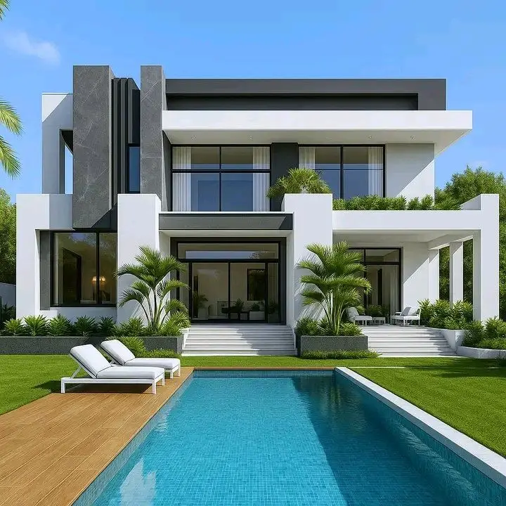 Customized Steel Structure Buildings Light Weight Prefab House for Home Villa with Unique Design Indoor Decoration