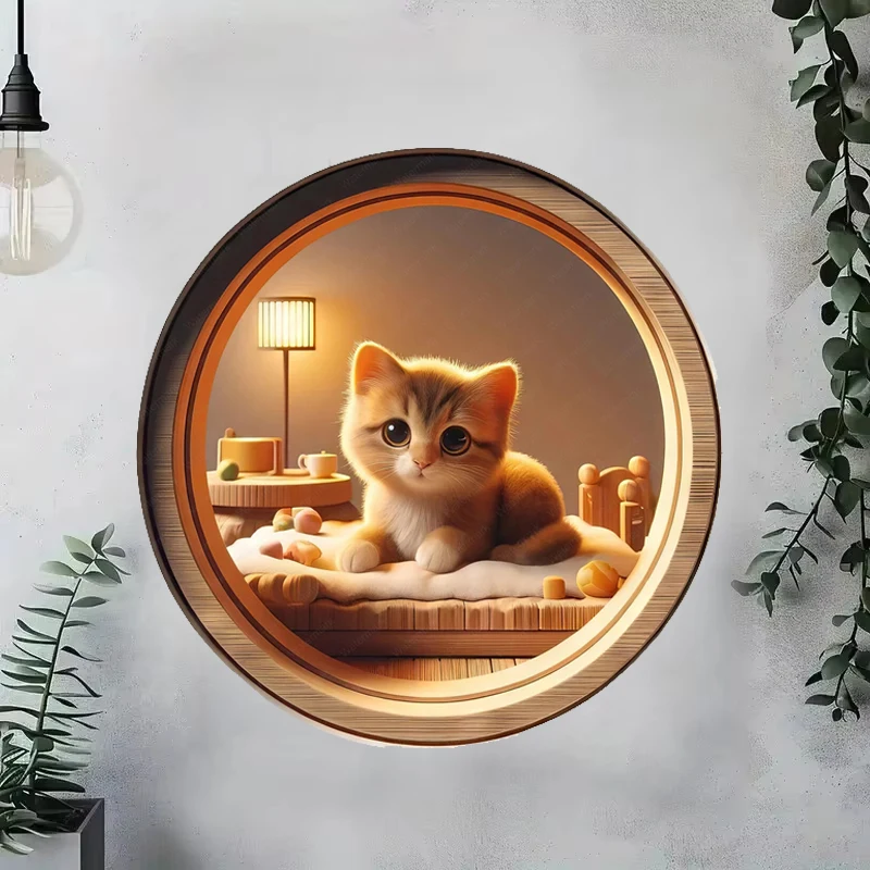 

Cute Cat Wall Stickers, Toilet Lid Stickers, Bedroom Entrance Living Room Porch Home Decora Waterproof Decals Stickers M1399