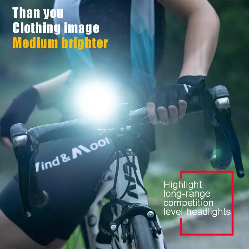 Bicycle Light 800LM Front Lighting German Standard Headlamp Rotatable Lens USB Charge IP66 Waterproof Anti-Glare Bike Light