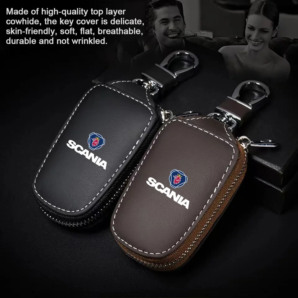 PU Car Remote Key Case Cover Shell keychain protect For Scania K250 K280 K310 K320 K490 SERIE G P S SerieX Car Accessories