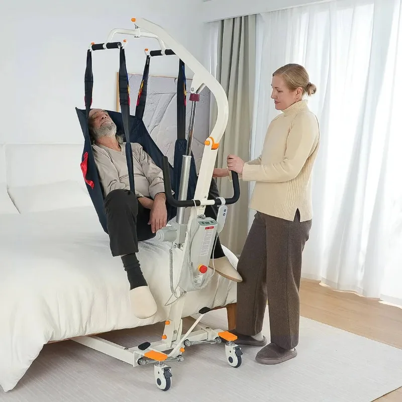 

Electric Transfer Lift - Adjustable Hydraulic Lift Chair for Seniors, 400lbs Weight Capacity, Ergonomic Handles & Sturdy Frame