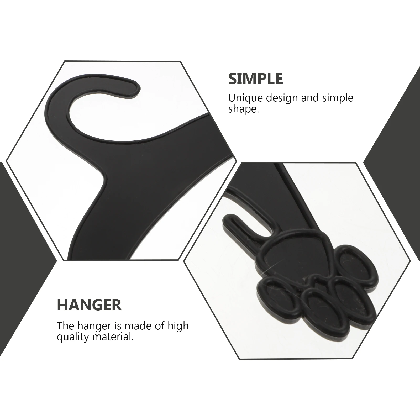 

10pcs Dog Claw Shape Pet Clothes Hanger Windproof Anti-Slip Small Plastic Hanger For Puppy Cat Lightweight Durable Portable