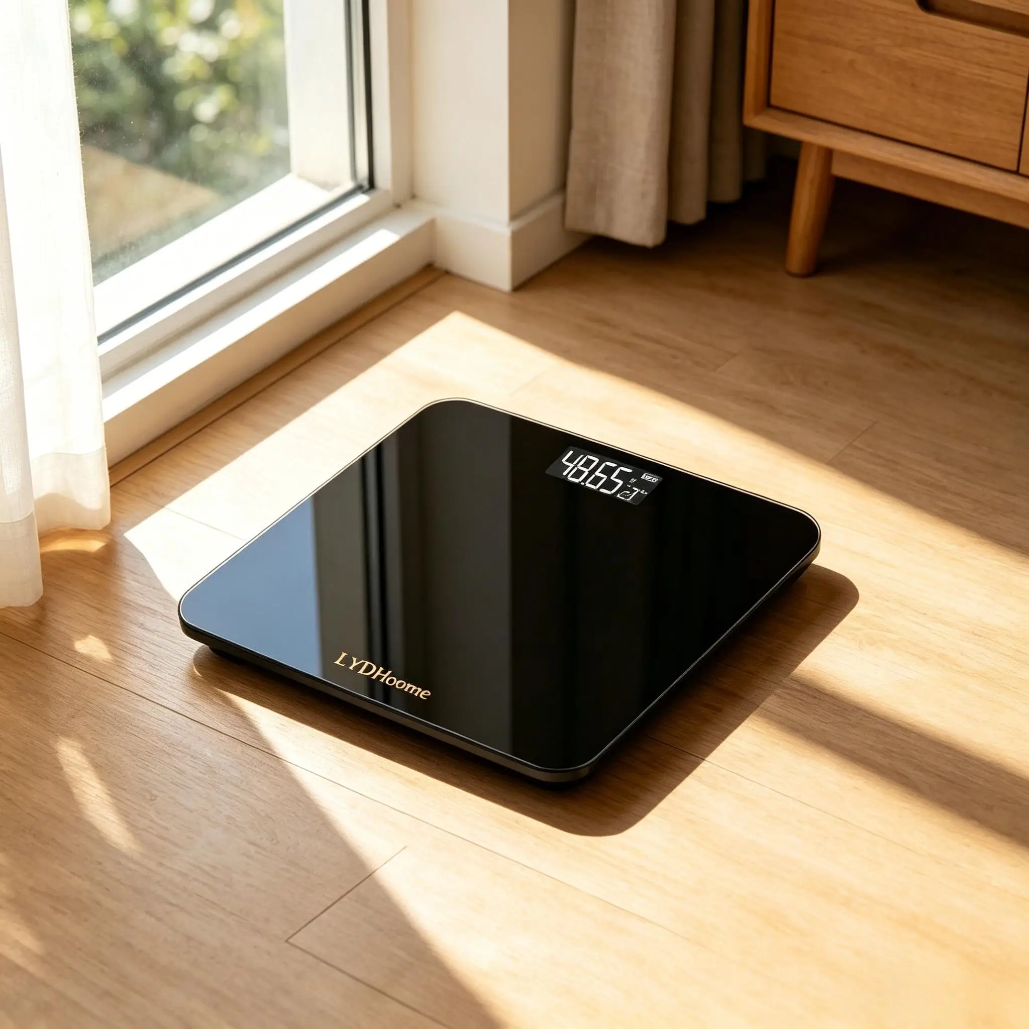 High Precision Digital Bathroom Scale LCD Backlight Ultra‑thin Auto On 396Lbs Body Weight Scale For Home Bedroom