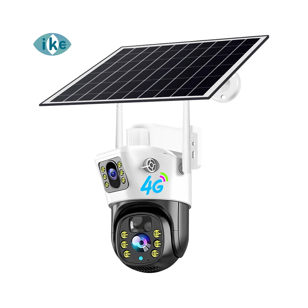 

IP-камера видеонаблюдения V380pro, Wi-Fi, 8 Вт, солнечная панель, аккумулятор 8000 мАч, солнечная PTZ-камера, двойной объектив, 4G LTE SIM-карта, беспроводная камера P2P CMOS
