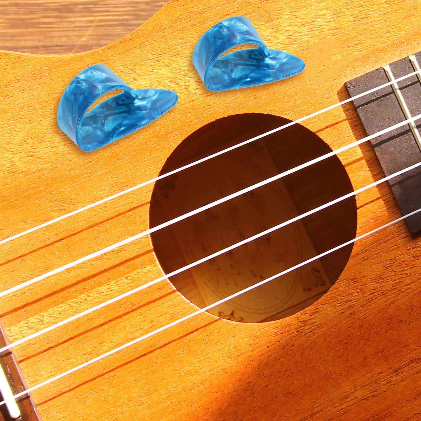 

12Pcs Guitar Finger Picks Comfortable Durable Xylonite Thumb Style for Electric Acoustic Guitar Beginners Players