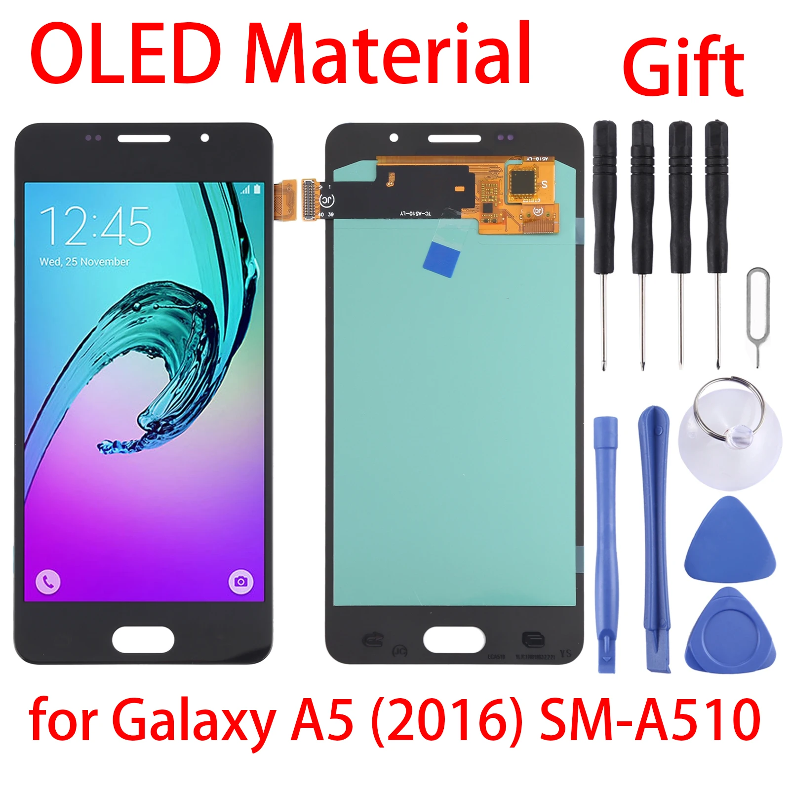 Oled material tela lcd e digitador assembléia completa para samsung galaxy a5 (2016) SM-A510