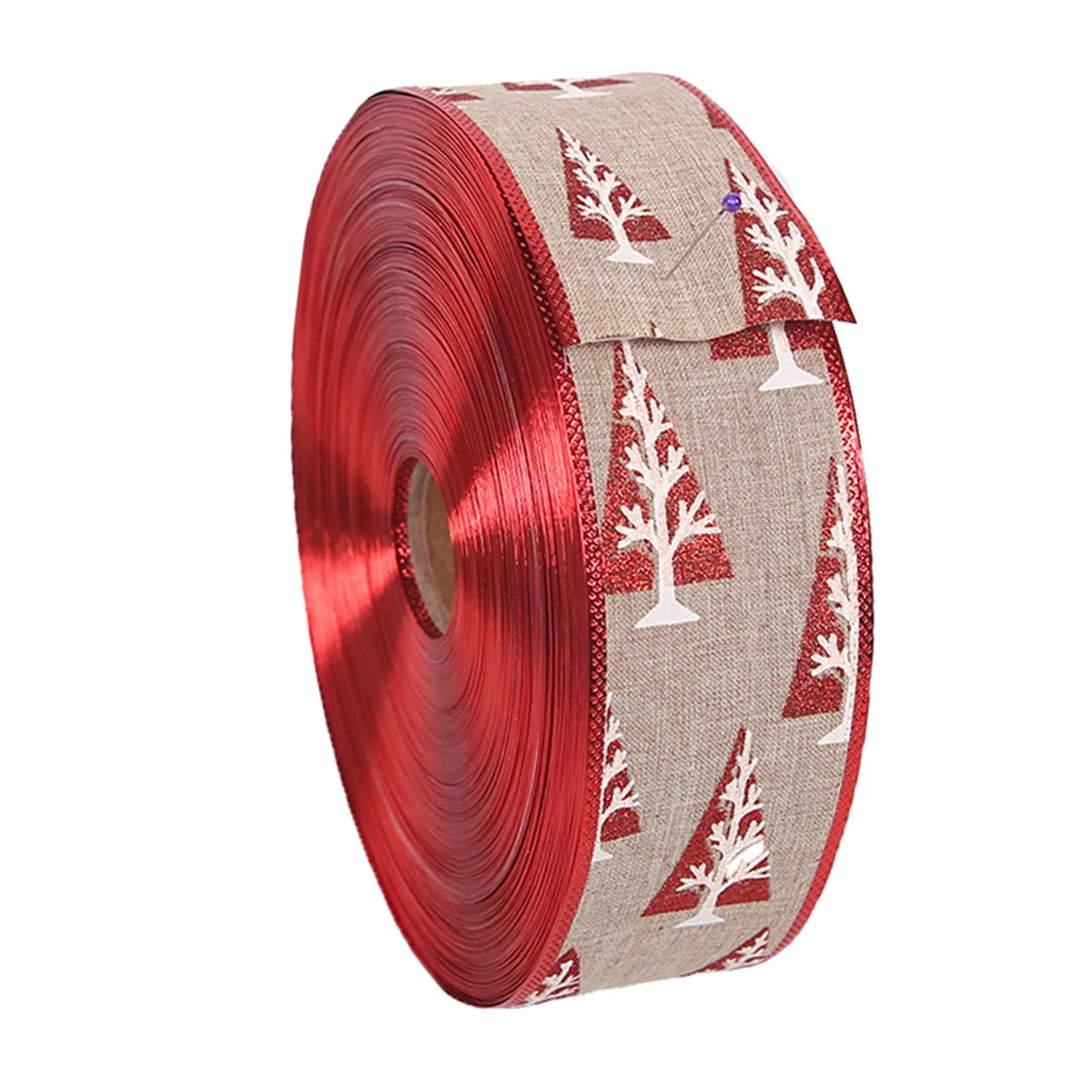 

1Pcs Stylish Pine Inspired Ribbon Heavy Duty Weaving Band for Gift Wrapping Basket Embellishment Christmas Decoration DIY
