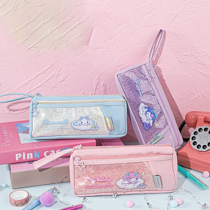 3-pz-lotto-sanrio-kuromi-melody-cinnamoroll-astuccio-carino-scatola-di-matita-di-cancelleria-penna-borsa-di-cancelleria-materiale-scolastico