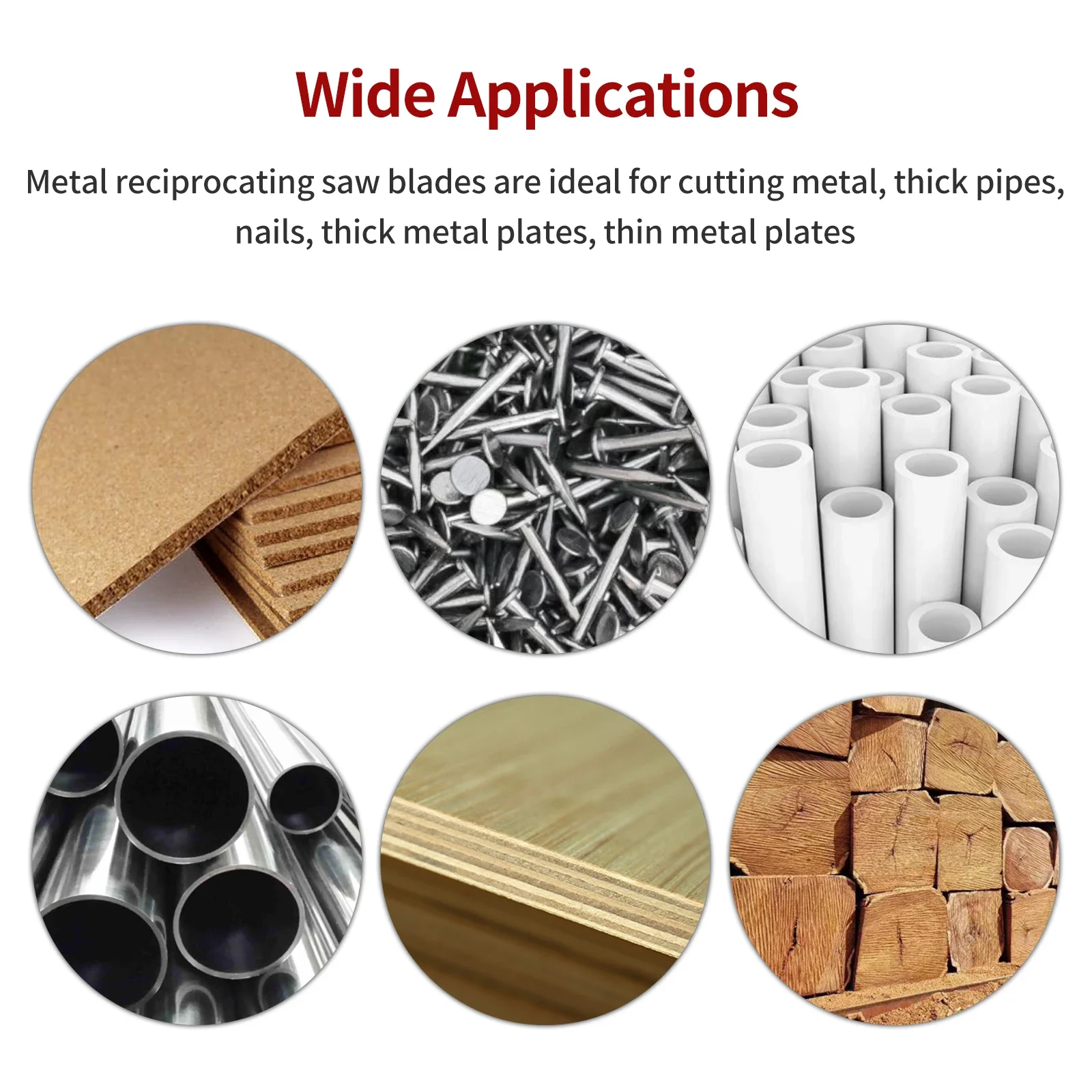 12Pcs Reciprocating Saw Blade Kit Bimetal Air Body Saw Blade 93.4 mm Lightweight Air Saw Blade Tool Wood Cutting Saw Blade