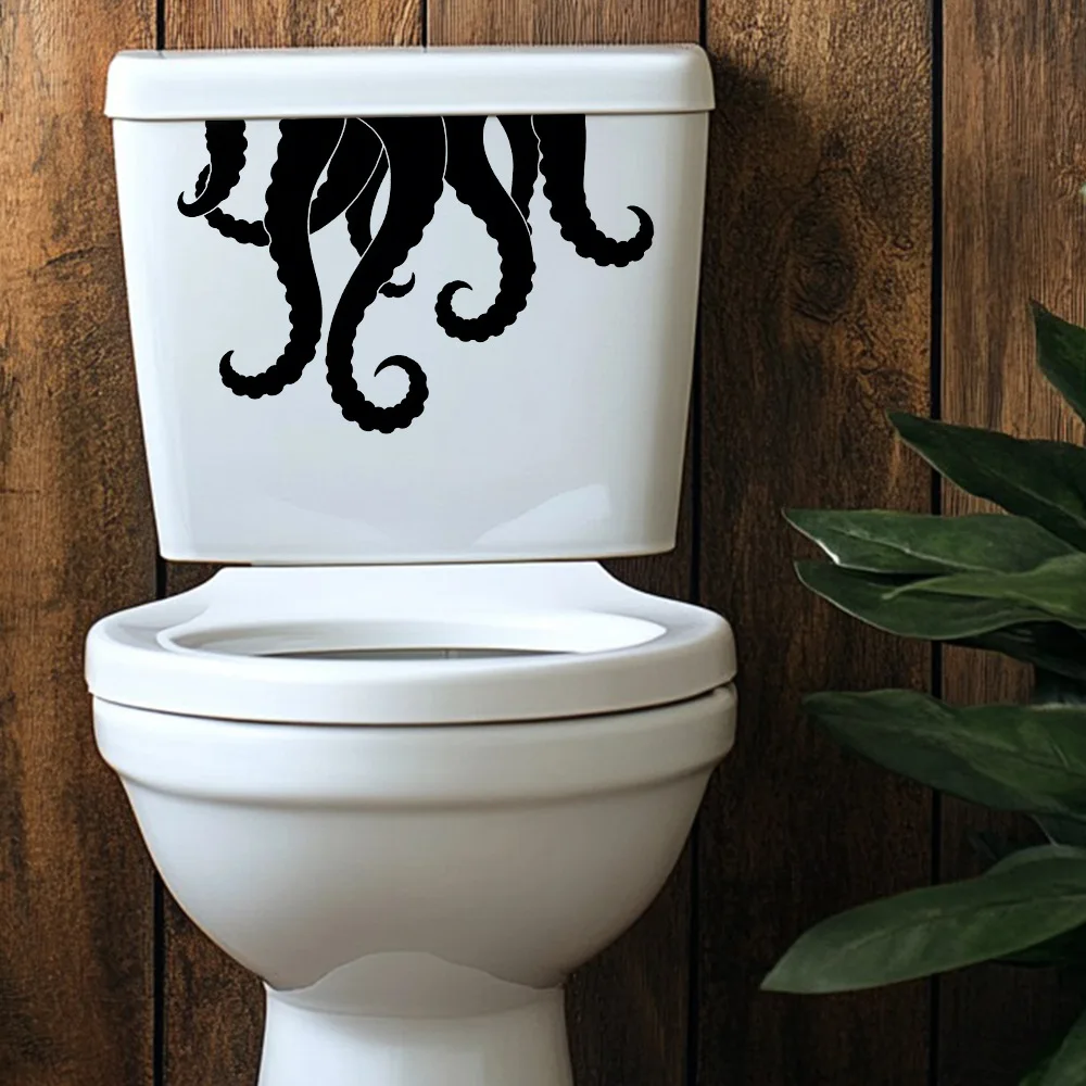 Pegatinas Decorativas y Embellecedoras para Baño con Diseño Creativo de Patas de Pulpo - Removibles