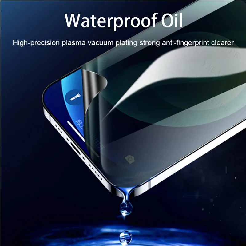 5 Stück Sichtschutz-Hydrogel-Folie für iPhone 7 8 14 13 12 11 15 16 17 ProMax Plus Mini Anti-Spy Displayschutzfolie für iPhone X XR XS Air – Detail 3